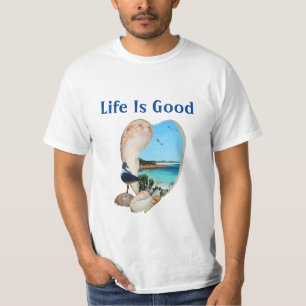 Het leven is een goede doorsnede in de schaal. t-shirt