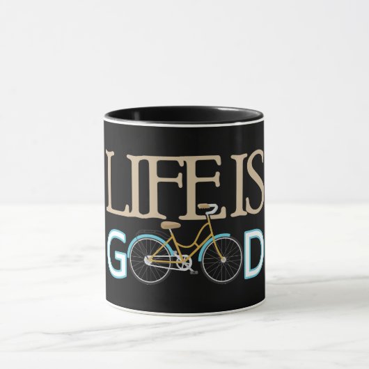 Het leven is een goede fietsridewaterMok Mok (Midden)