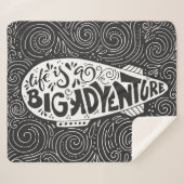 Het leven is een groot avontuur sherpa deken (Voorkant (horizontaal))