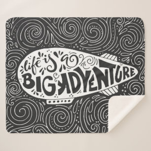 Het leven is een groot avontuur sherpa deken