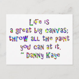 Het leven is een groot canvas briefkaart
