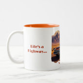 Het leven is een Highway Coffee Mok (Links)