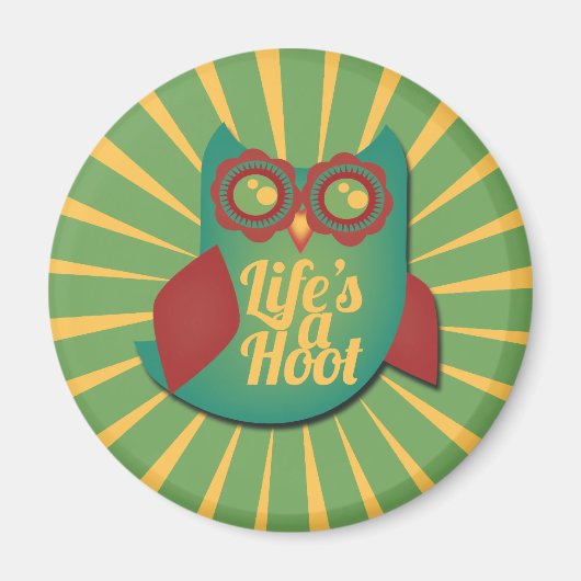 Het leven is een Hoot-uil Magneet (Voorkant)