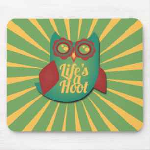 Het leven is een Hoot-uil Muismat