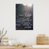 Het leven is een journaal met Inspirerend geschenk Poster (Keuken)