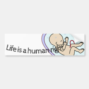 Het leven is een mensenrecht! bumpersticker