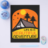 Het leven is een mooie avontuurcampagne flyer (Enkel)