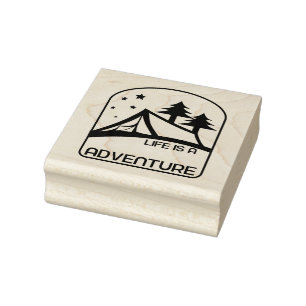 Het leven is een mooie avontuurcampagne 	rubberstempel