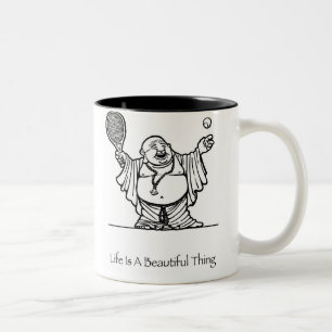 Het leven is een mooie Boeddha Coffee-Mok Tweekleurige Koffiemok