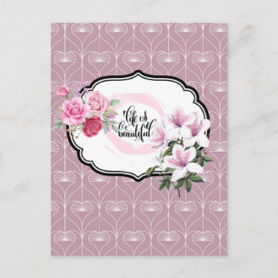 Het leven is een mooie Floral Briefkaart Designer