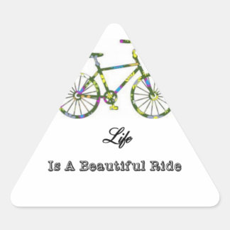 Het leven is een mooie ride driehoek sticker