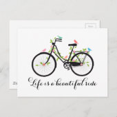 Het leven is een mooie rit, een fiets briefkaart (Voorkant / Achterkant)