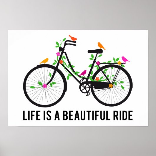 Het leven is een mooie rit, een fiets poster (Voorkant)