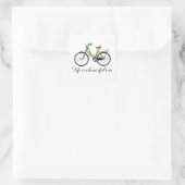Het leven is een mooie rit, een  fiets vierkante sticker (Tas)