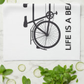 Het leven is een mooie rit, een tandem fiets theedoek (Gevouwen)