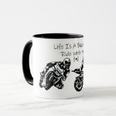 Het leven is een mooie rit met u, Gepersonaliseerd Mok (Voorkant links)