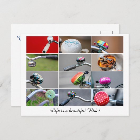 Het leven is een mooie rit op een fiets! briefkaart (Voorkant / Achterkant)