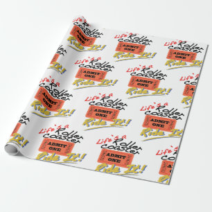 Het leven is een Onderzetter van Roller Cadeaupapier