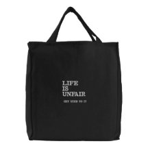 Het leven is een oneerlijke Canvas tas