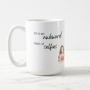 Het leven is een onhandige keten van selfies Mok