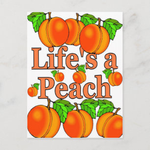 Het leven is een Peach Briefkaart