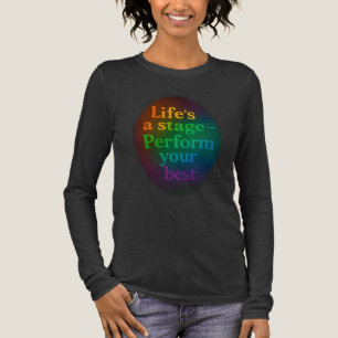 Het leven is een podium – doe je best Motivatie Tri-Blend Shirt