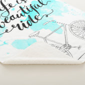 Het leven is een prachtig blauw sherpa deken (3/4)