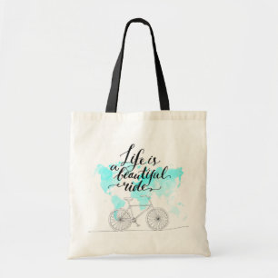 Het leven is een prachtig blauw tote bag