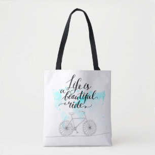 Het leven is een prachtig blauw tote bag