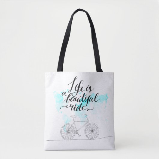 Het leven is een prachtig blauw tote bag (Voorkant)