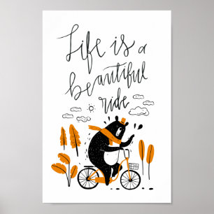 Het leven is een prachtige Ride Inspirerend Citaat Poster
