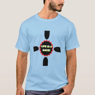Het leven is een race - Dynamic Circle Design T-shirt