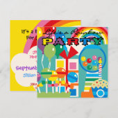 Het leven is een 'Rainbow Birthday'-uitnodiging Kaart (Voorkant / Achterkant)