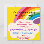 Het leven is een 'Rainbow Birthday'-uitnodiging Kaart (Achterkant)