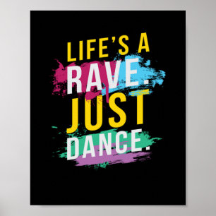 Het leven is een Rave Festival EDM Poster