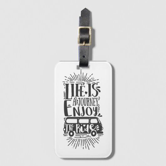 Het leven is een reis bagagelabel (Voorkant (verticaal))