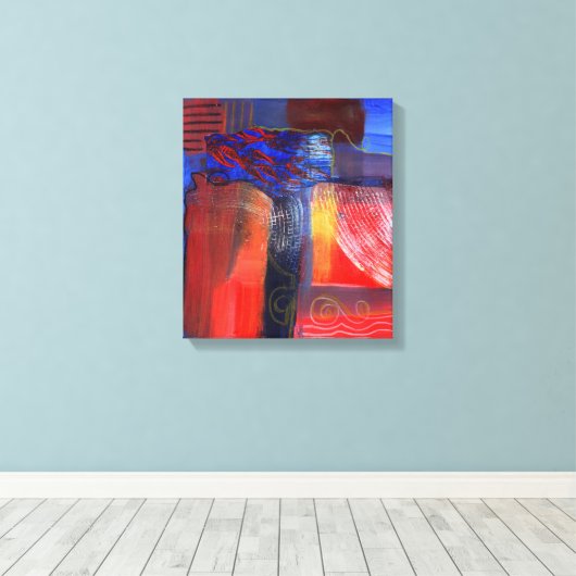 Het leven is een reis canvas afdruk (Insitu (Houten vloer))