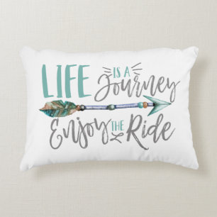 Het leven is een reis Geniet van de ride Boho Wand Decoratief Kussen