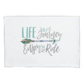 Het leven is een reis Geniet van de ride Boho Wand Kussensloop (Voorkant-Links)