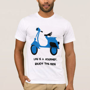 Het leven is een reis, geniet van de scooter t-shirt