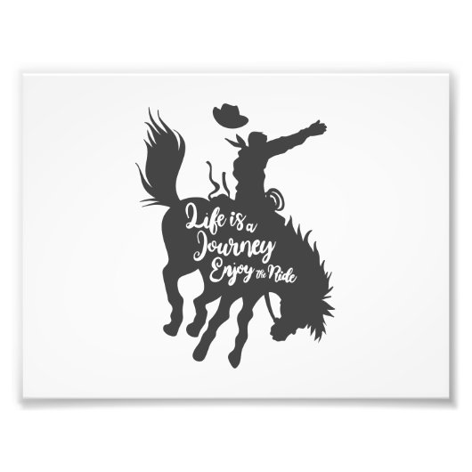 Het leven is een reis - Kies achtergrondkleur Foto Afdruk (Voorkant)