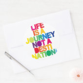 Het leven is een reis ronde sticker (Envelop)