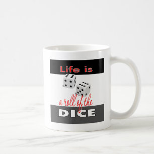 Het leven is een rol van de Dice Coffee-Mok Koffiemok