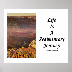 Het leven is een Sedimentaire reis (Grand Canyon) Poster