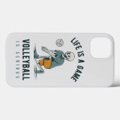 Het leven is een Speelvolleybal is serieus Case-Mate iPhone Case (Achterkant (horizontaal))