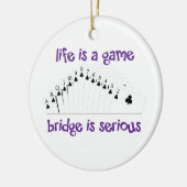 Het leven is een spel keramisch ornament (Links)