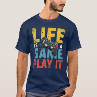 Het leven is een spel spelen het grappige gaming l t-shirt