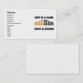 Het leven is een spelletje schaap is ernstig (scha visitekaartje (Voorkant / Achterkant)