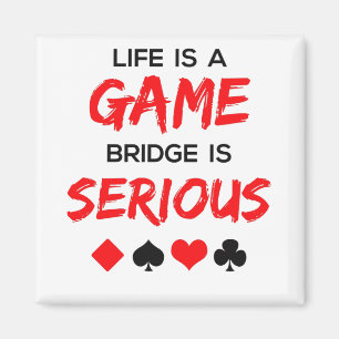 Het leven is een spellingbrug is een serieus kaart magneet