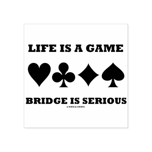 Het leven is een spellingbrug is een serieuze vier rubberstempel (Afrduk)